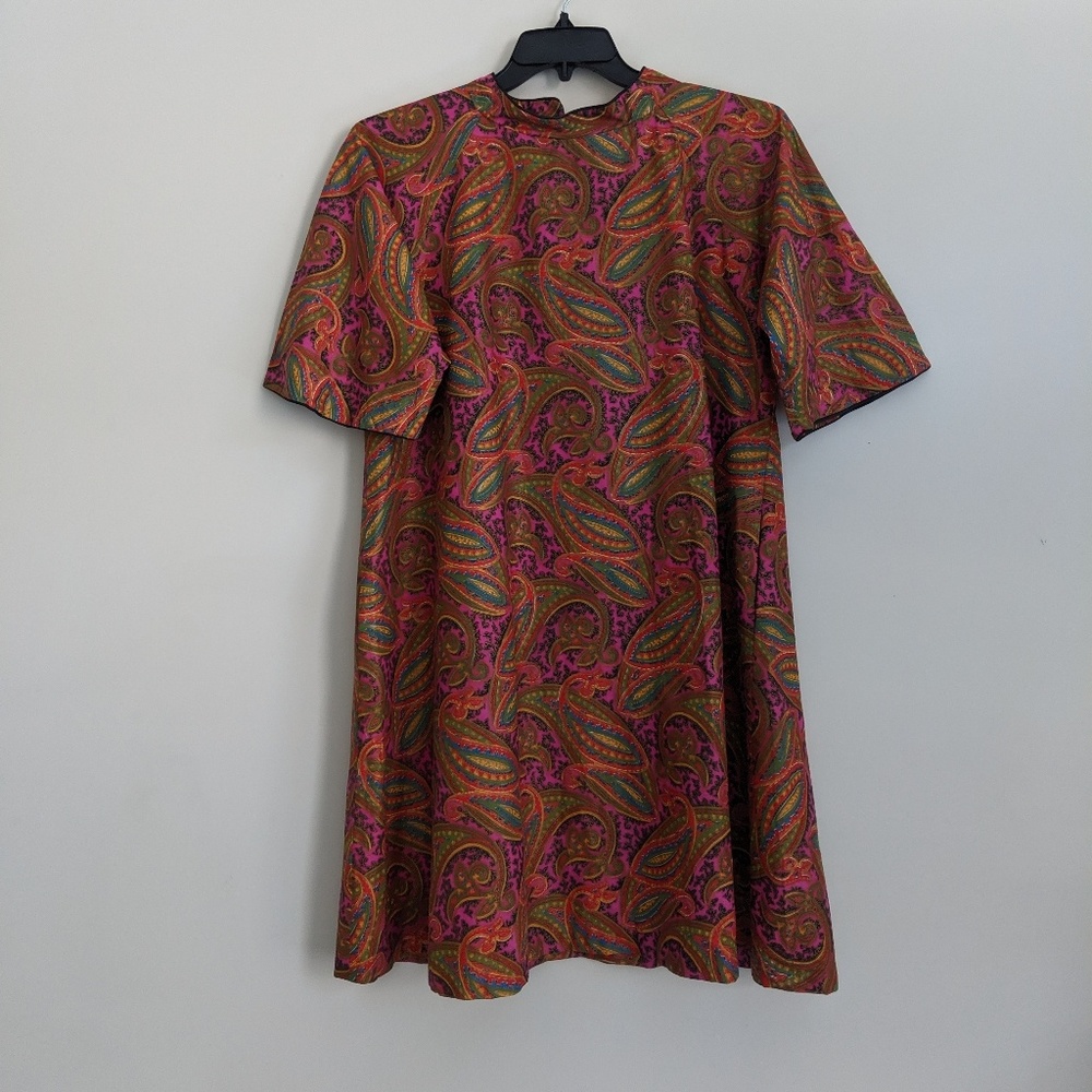 Vintage Roberta Lynn of California Paisley Shift - Picture 1 of 5